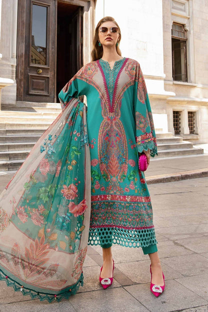 Maria B | M Prints Fall Edit 24 | MPT-2304-A - Pakistani Designer Dress - by Maria B | Type: Luxury - 100% Original at Saira Sultan