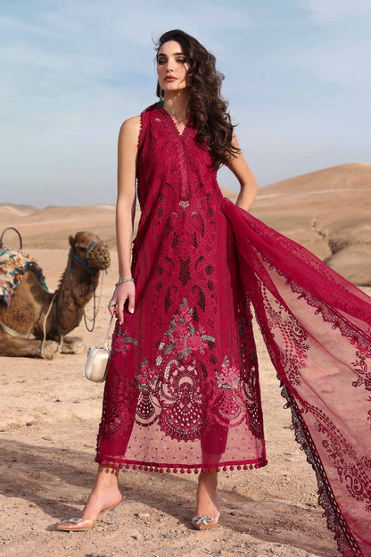 Maria B | Luxury Lawn 25 | D-2504-A XS Red Lawn