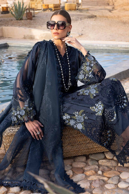 Maria B | Luxury Lawn 25 | D-2504-B XL Navy Blue Lawn