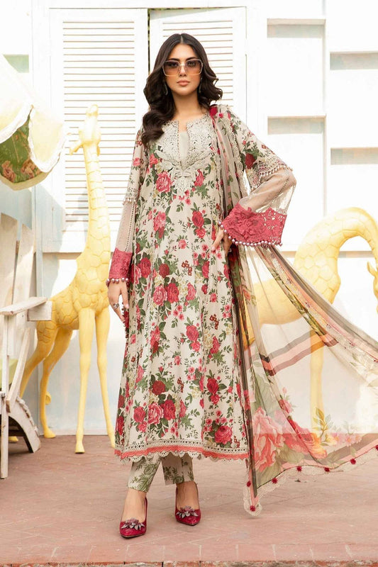 Maria.B | M Print Eid Edit | MPT-2204-B - Pakistani Designer Dress - by Maria B | Type: Luxury - 100% Original at Saira Sultan