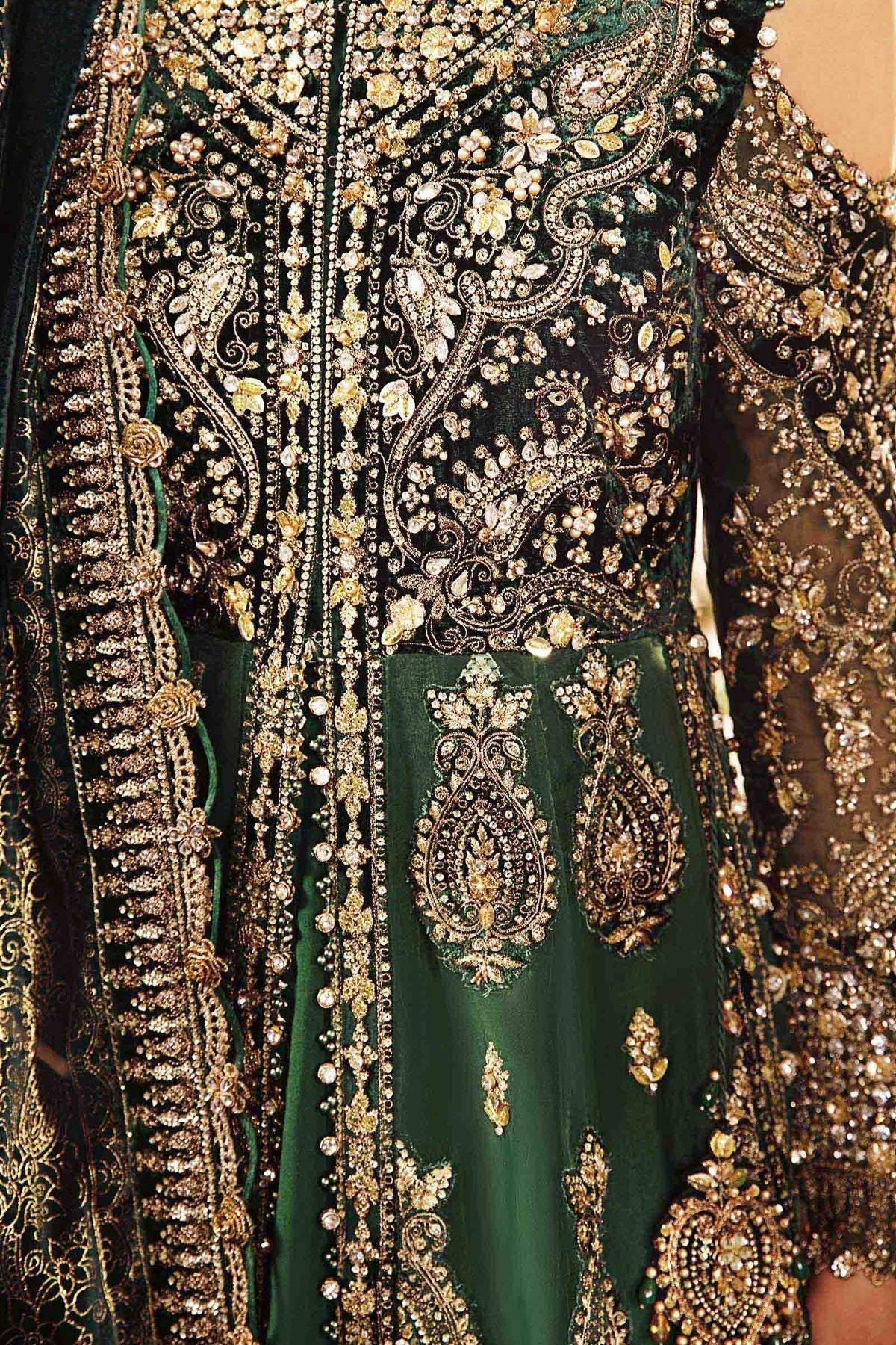 Maria B | Mbroidered Formals 24 | Velvet Suit | BD-2904 - Pakistani Designer Dress - by Maria B | Type: Ladies Clothes - 100% Original at Saira Sultan