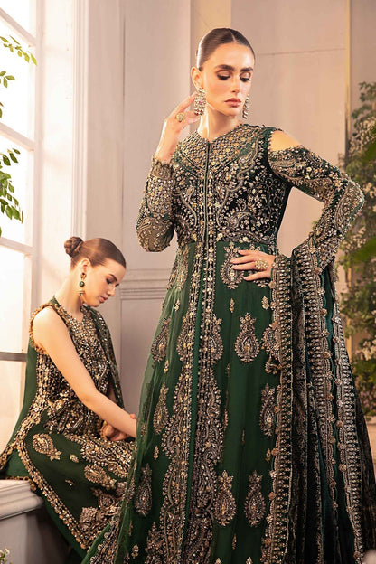 Maria B | Mbroidered Formals 24 | Velvet Suit | BD-2904 - Pakistani Designer Dress - by Maria B | Type: Ladies Clothes - 100% Original at Saira Sultan