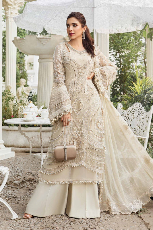 Maria B | Chiffon Formals 24 | Chiffon Suit | MPC-24-104 - Pakistani Designer Dress - by Maria B | Type: Formal - 100% Original at Saira Sultan