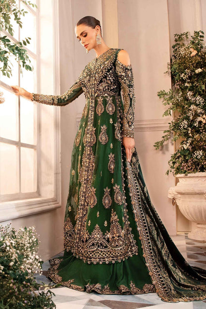 Maria B | Mbroidered Formals 24 | Velvet Suit | BD-2904 - Pakistani Designer Dress - by Maria B | Type: Ladies Clothes - 100% Original at Saira Sultan