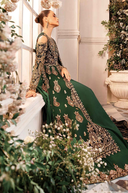 Maria B | Mbroidered Formals 24 | Velvet Suit | BD-2904 - Pakistani Designer Dress - by Maria B | Type: Ladies Clothes - 100% Original at Saira Sultan