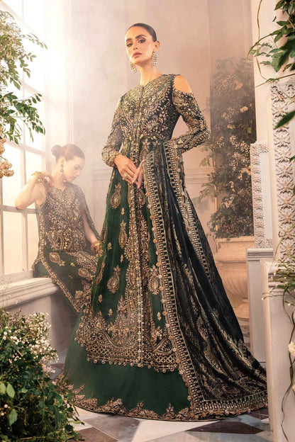 Maria B | Mbroidered Formals 24 | Velvet Suit | BD-2904 - Pakistani Designer Dress - by Maria B | Type: Ladies Clothes - 100% Original at Saira Sultan