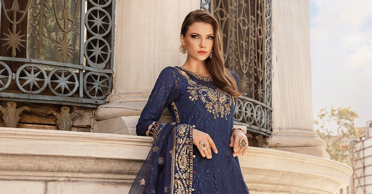 Maria B | Sateen Formals 24 | CST-804 - Pakistani Designer Dress - by Maria B | Type: Formal - 100% Original at Saira Sultan