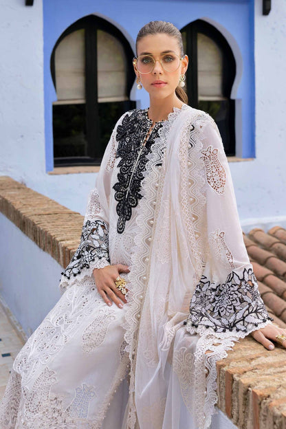 Maria B | Luxury Lawn 25 | D-2505-A XL Off White Lawn