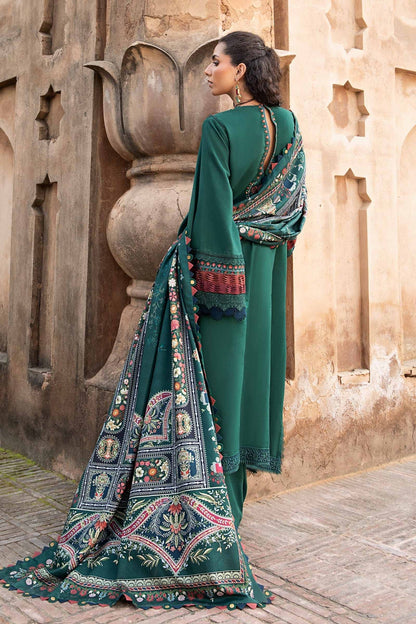 Maria B | M Prints Winter 24 | MPT-2405-B S Bottle Green Linen