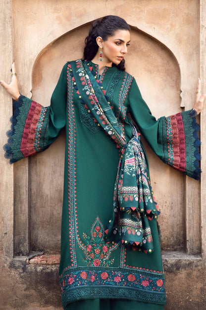 Maria B | M Prints Winter 24 | MPT-2405-B M Bottle Green Linen