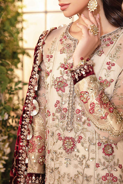 Maria B | Mbroidered Formals 24 | Velvet Suit | BD-2905 - Pakistani Designer Dress - by Maria B | Type: Ladies Clothes - 100% Original at Saira Sultan