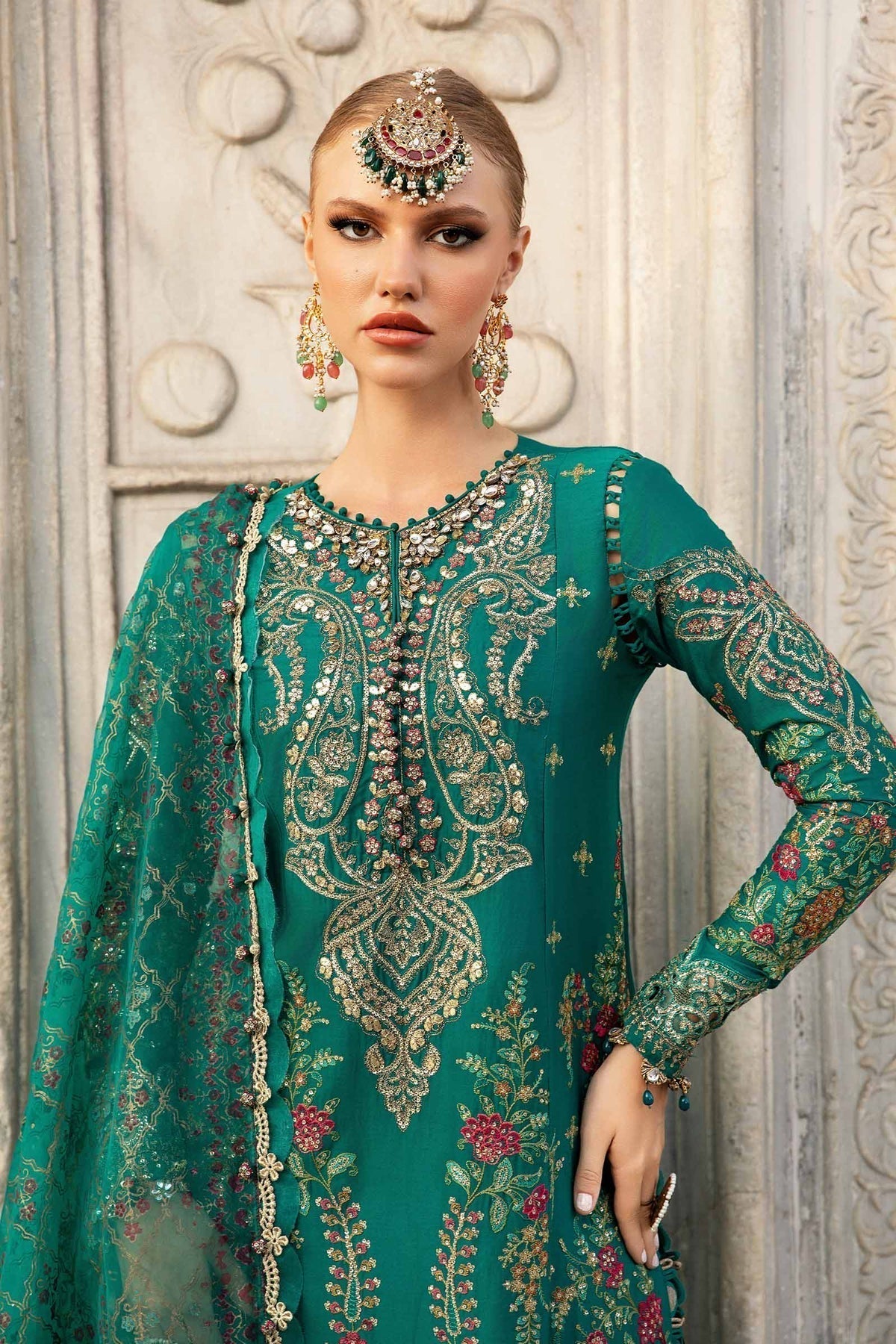 Maria B | Sateen Formals 24 | CST-805 - Pakistani Designer Dress - by Maria B | Type: Formal - 100% Original at Saira Sultan