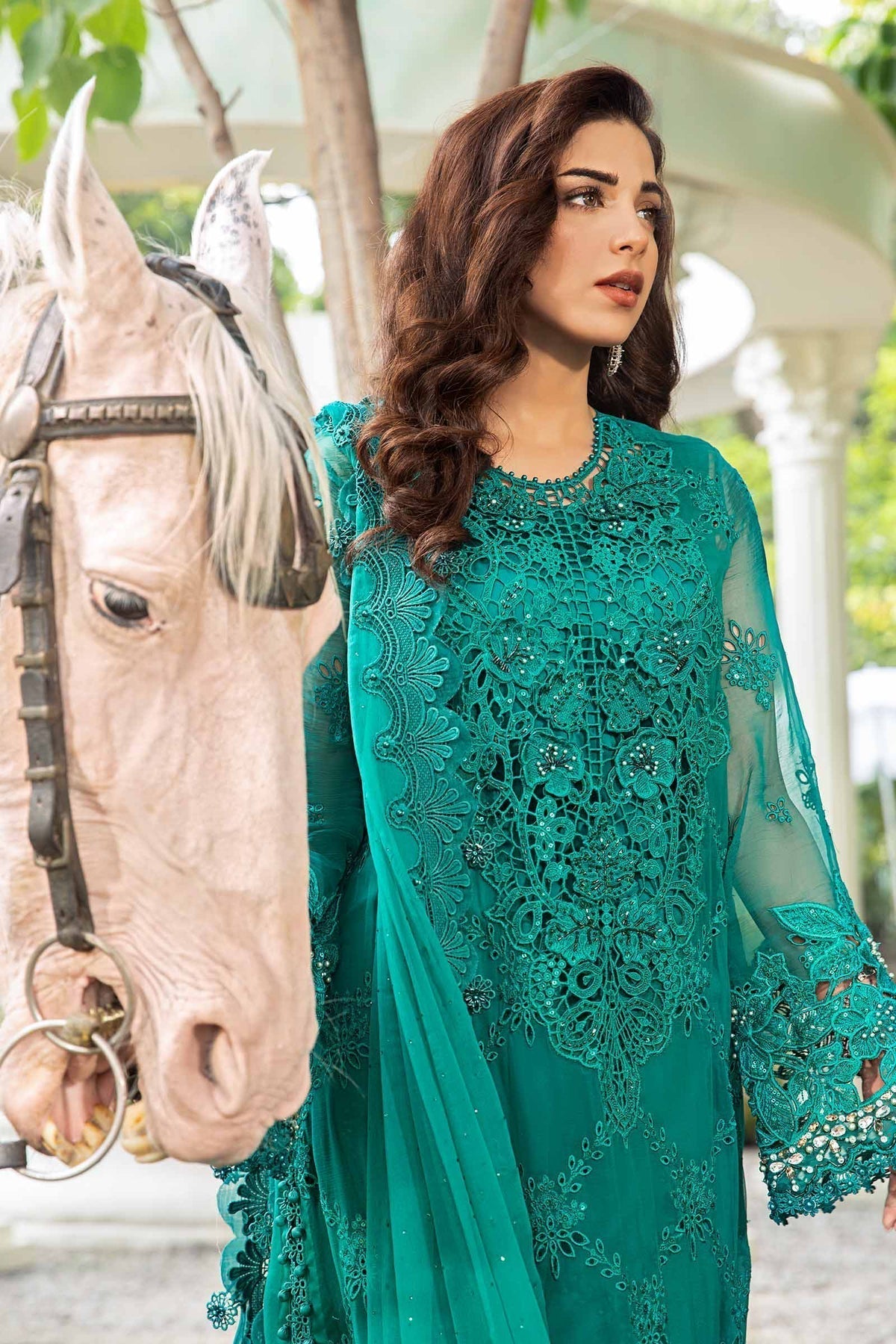 Maria B | Chiffon Formals 24 | Chiffon Suit | MPC-24-105 - Pakistani Designer Dress - by Maria B | Type: Formal - 100% Original at Saira Sultan