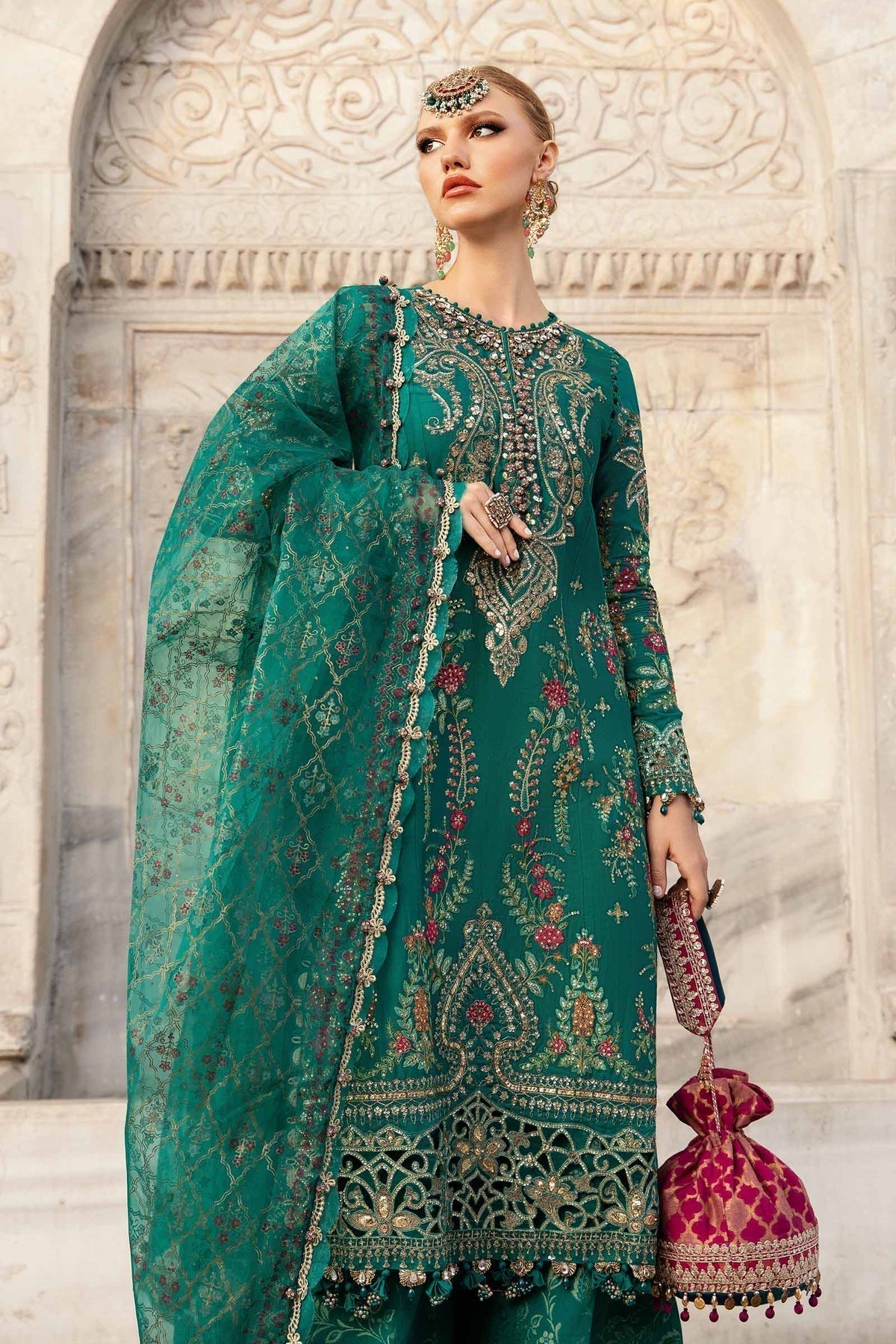 Maria B | Sateen Formals 24 | CST-805 - Pakistani Designer Dress - by Maria B | Type: Formal - 100% Original at Saira Sultan