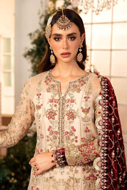 Maria B | Mbroidered Formals 24 | Velvet Suit | BD-2905 - Pakistani Designer Dress - by Maria B | Type: Ladies Clothes - 100% Original at Saira Sultan