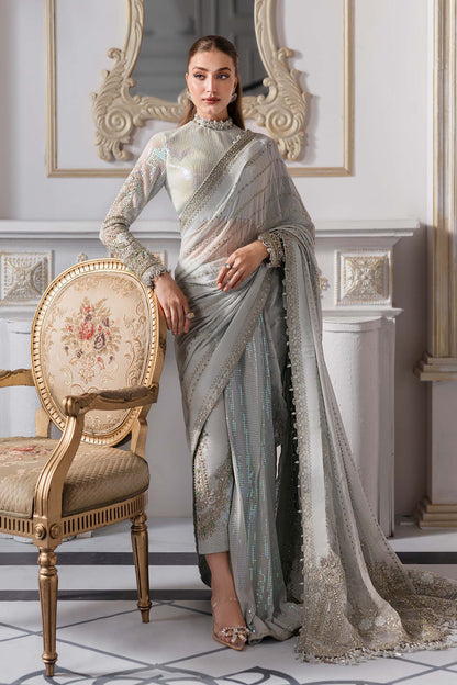 Maria B | Mbroidered 2025 | BD-3005 S Ice Blue Kaftan