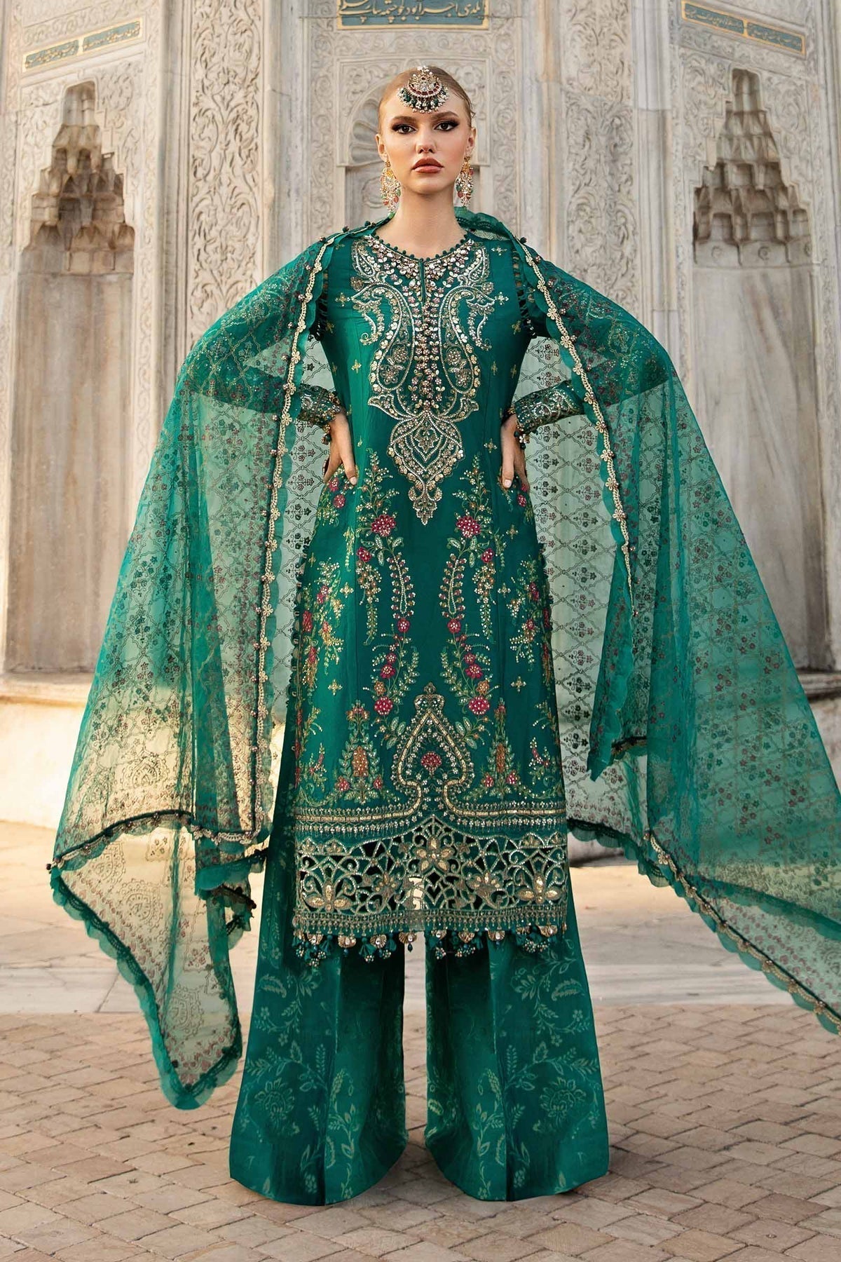 Maria B | Sateen Formals 24 | CST-805 - Pakistani Designer Dress - by Maria B | Type: Formal - 100% Original at Saira Sultan