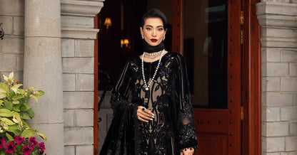 Maria B | Winter Luxe 24 | Velvet DL-1205 - Pakistani Designer Dress - by Maria B | Type: Ladies Clothes - 100% Original at Saira Sultan