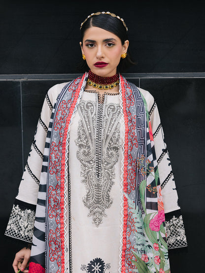 Mahnur | Broadway Luxury Lawn 25 | Freesia L Off White Lawn