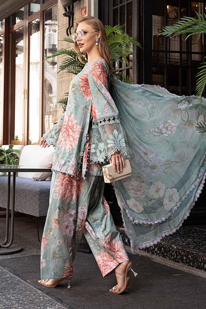 Maria B | M Prints Fall Edit 24 |  MPT-2306-A - Pakistani Designer Dress - by Maria B | Type: Luxury - 100% Original at Saira Sultan