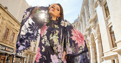 Maria B | M Prints Fall Edit 24 | MPT-2306-B - Pakistani Designer Dress - by Maria B | Type: Luxury - 100% Original at Saira Sultan