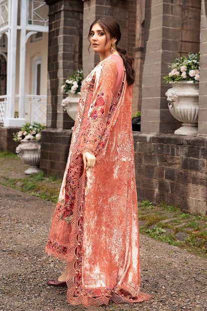 Maria B | Winter Luxe 24 | Velvet DL-1206 - Pakistani Designer Dress - by Maria B | Type: Ladies Clothes - 100% Original at Saira Sultan