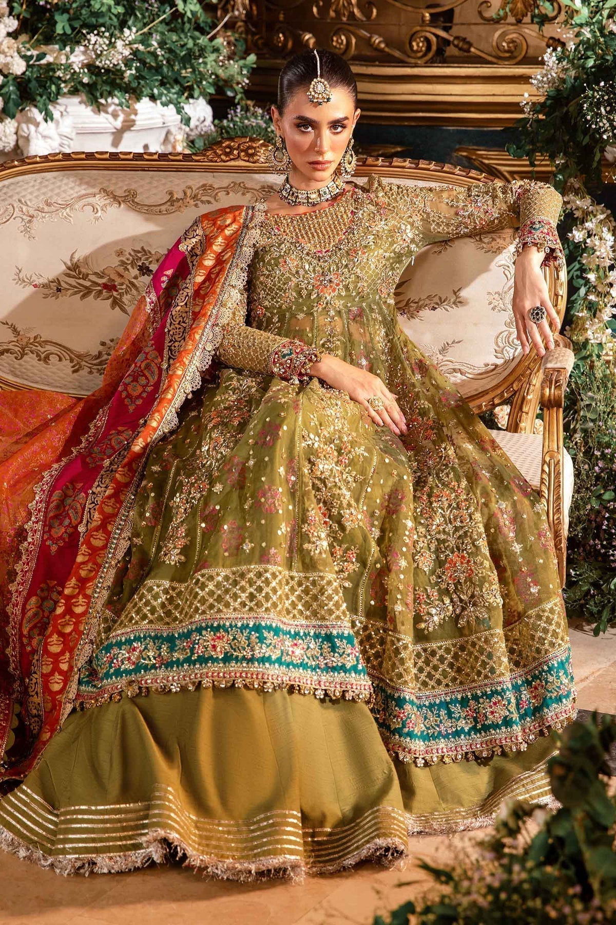 Maria B | Mbroidered Formals 24 | Organza Suit | BD-2906 - Pakistani Designer Dress - by Maria B | Type: Ladies Clothes - 100% Original at Saira Sultan