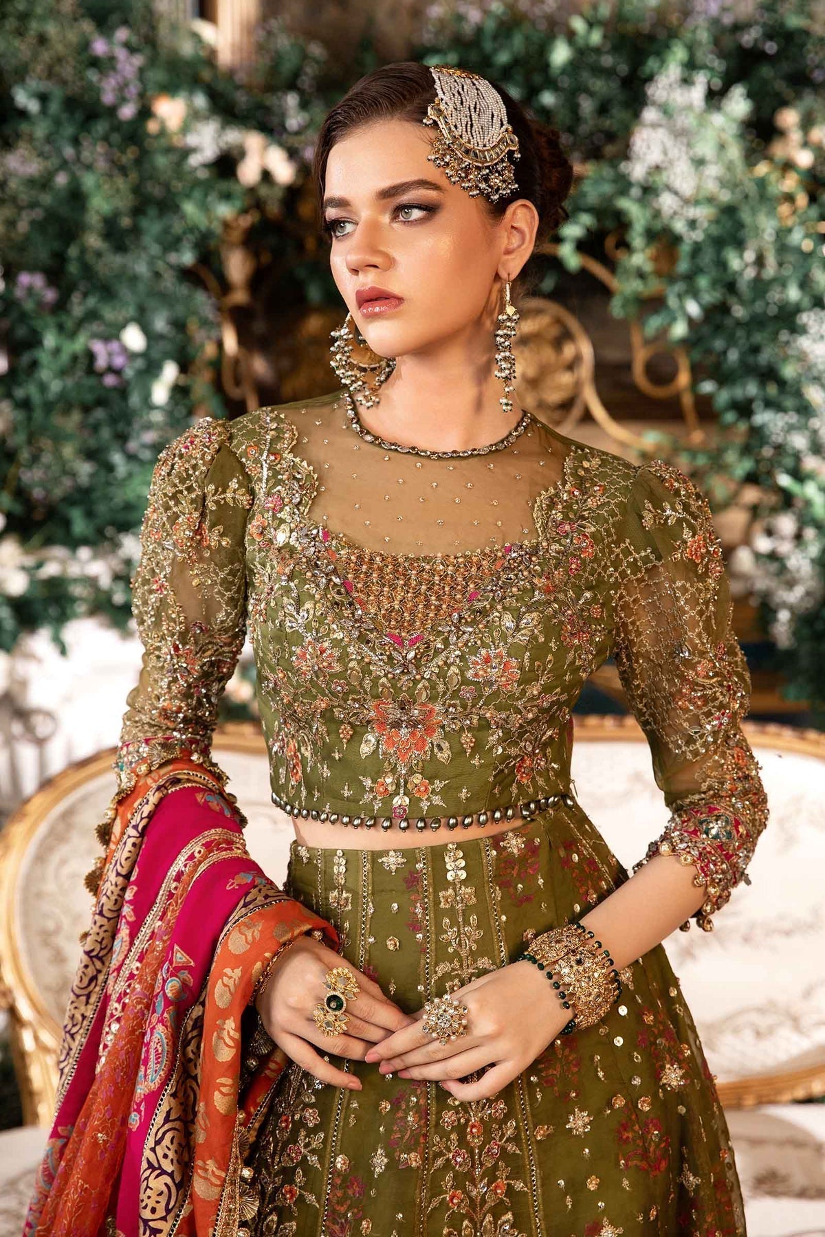 Maria B | Mbroidered Formals 24 | Organza Suit | BD-2906 - Pakistani Designer Dress - by Maria B | Type: Ladies Clothes - 100% Original at Saira Sultan