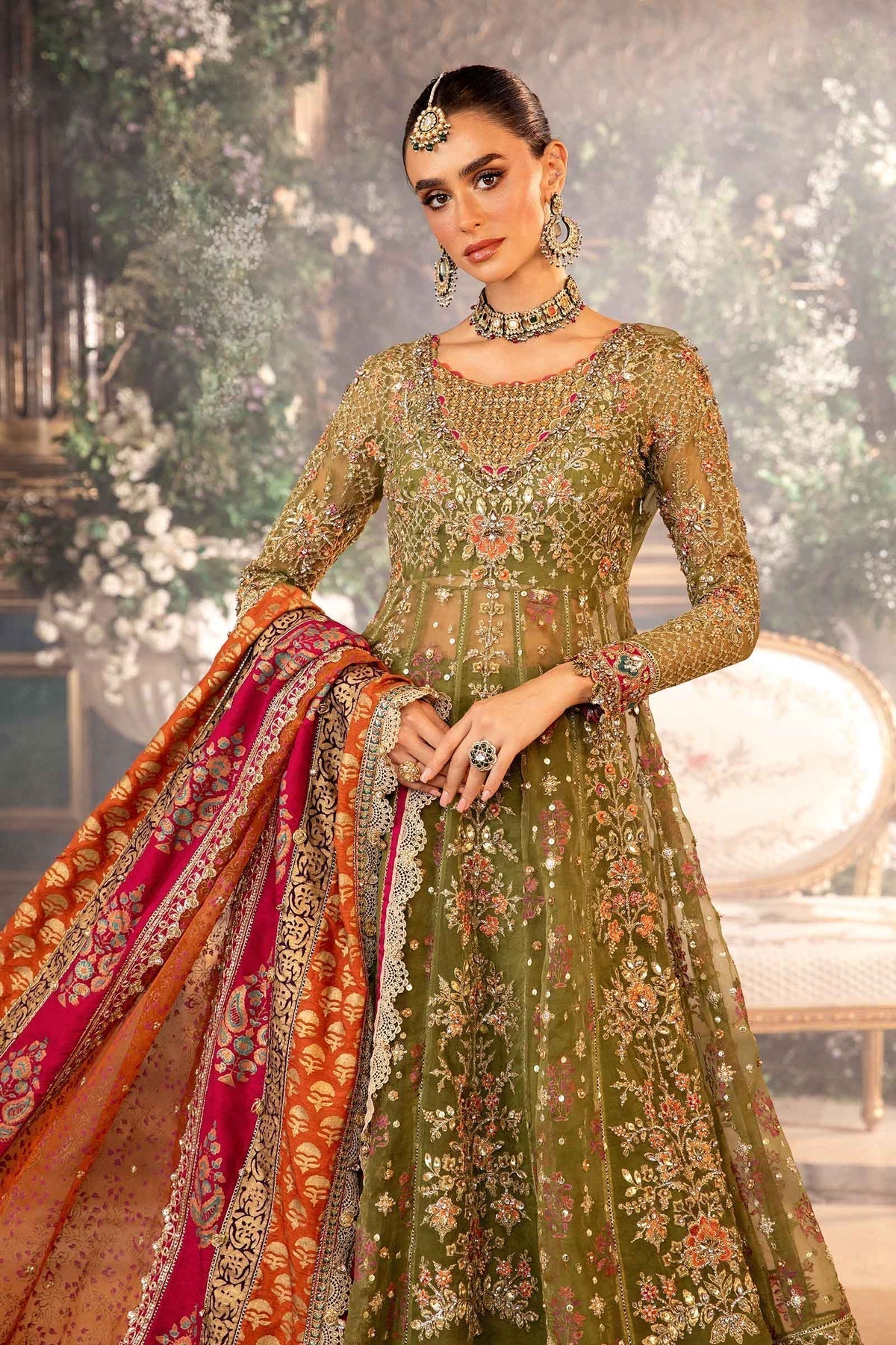 Maria B | Mbroidered Formals 24 | Organza Suit | BD-2906 - Pakistani Designer Dress - by Maria B | Type: Ladies Clothes - 100% Original at Saira Sultan