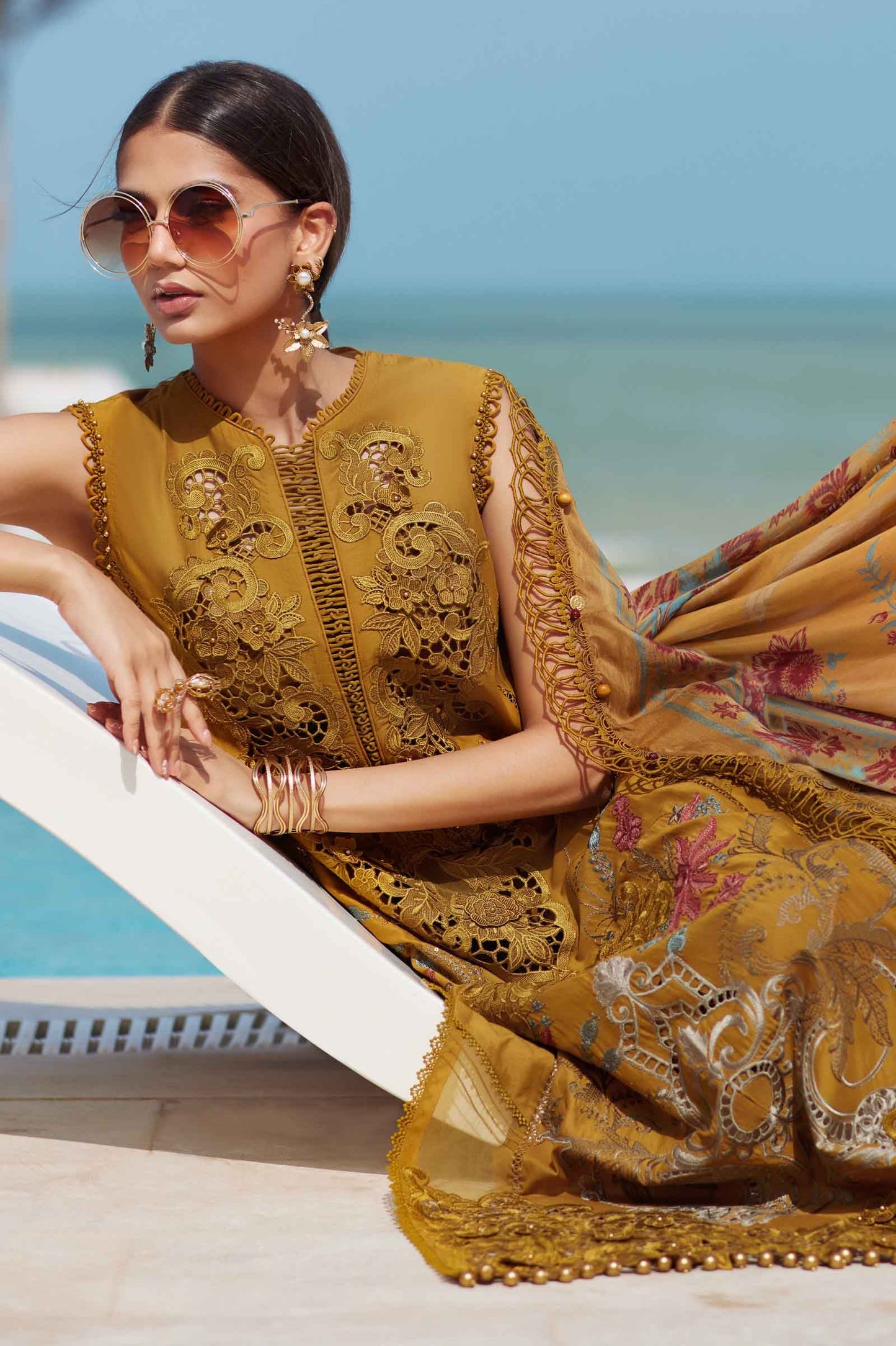 Maria B | Eid Collection 25 | 25-06 XL Mustard Lawn