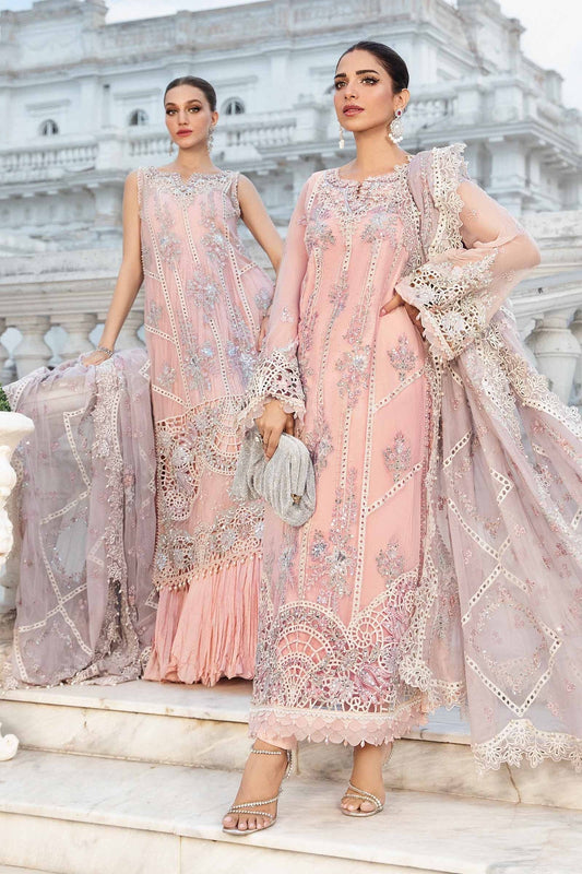 Maria B | Chiffon Formals 24 | Chiffon Suit | MPC-24-106 - Pakistani Designer Dress - by Maria B | Type: Formal - 100% Original at Saira Sultan