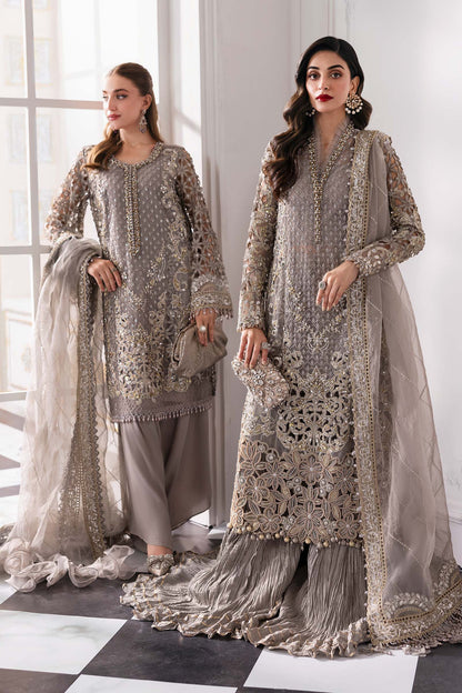 Maria B | Mbroidered 2025 | BD-3006 XS Gray Shirt Style