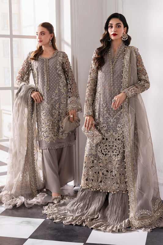 Maria B | Mbroidered 2025 | BD-3006 XS Gray Shirt Style