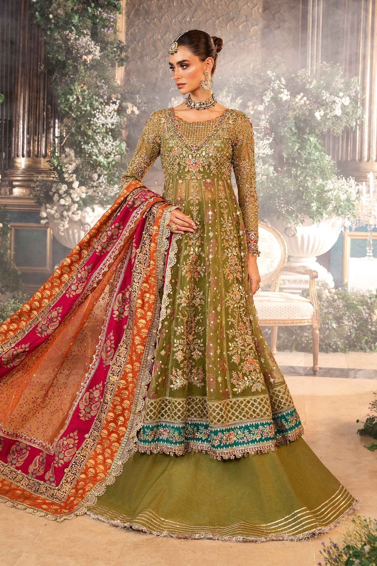 Maria B | Mbroidered Formals 24 | Organza Suit | BD-2906 - Pakistani Designer Dress - by Maria B | Type: Ladies Clothes - 100% Original at Saira Sultan