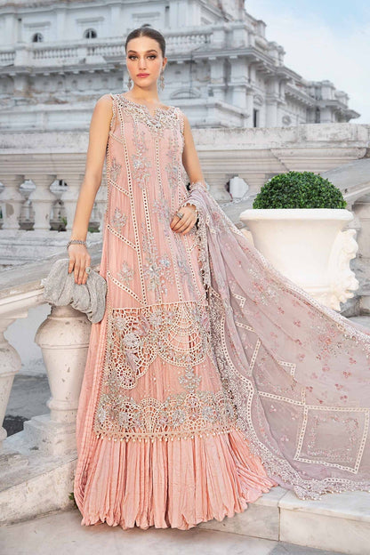 Maria B | Chiffon Formals 24 | Chiffon Suit | MPC-24-106 - Pakistani Designer Dress - by Maria B | Type: Formal - 100% Original at Saira Sultan