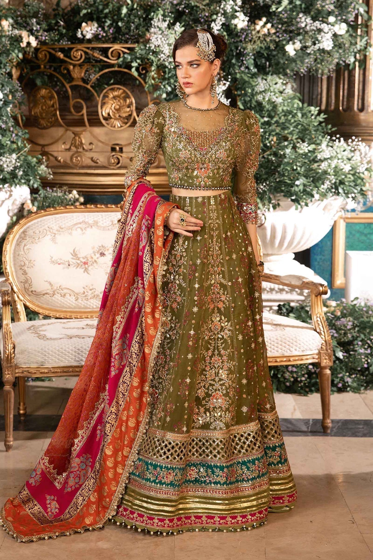 Maria B | Mbroidered Formals 24 | Organza Suit | BD-2906 - Pakistani Designer Dress - by Maria B | Type: Ladies Clothes - 100% Original at Saira Sultan