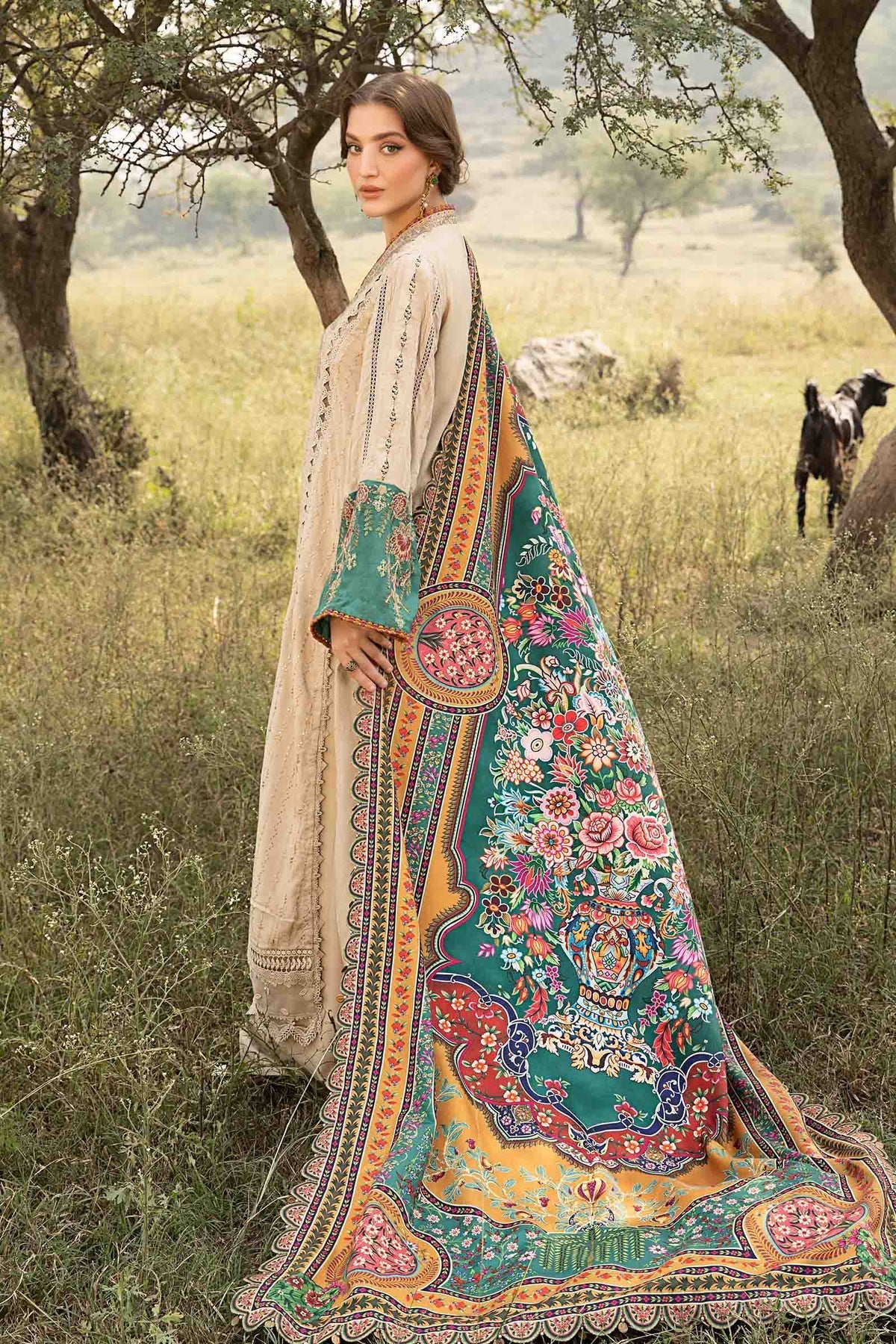 Maria B | M Prints Winter 24 | MPT-2407-A S Coffee Linen