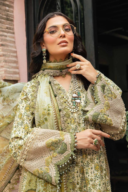 Maria.B | M Print Eid Edit | MPT-2207-A - Pakistani Designer Dress - by Maria B | Type: Luxury - 100% Original at Saira Sultan