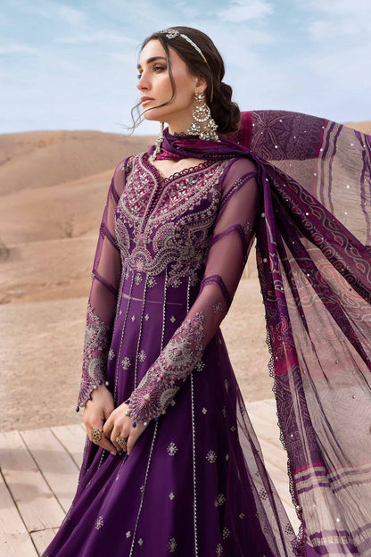 Maria B | Luxury Lawn 25 | D-2507-B M Plum Pishwas