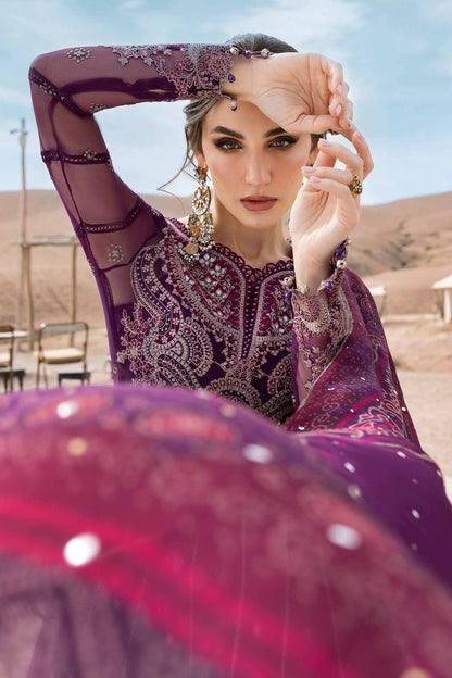 Maria B | Luxury Lawn 25 | D-2507-B S Plum Pishwas