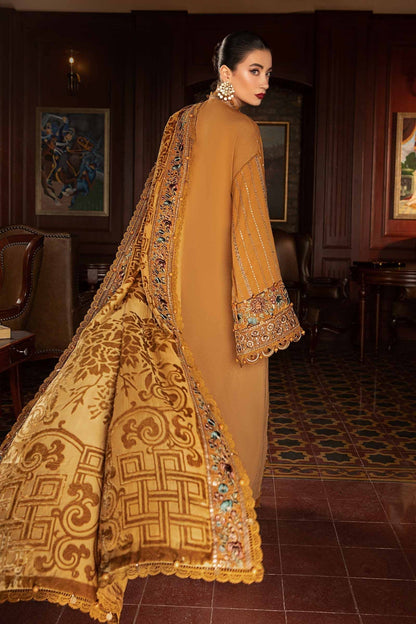Maria B | Winter Luxe 24 | Velvet DL-1207 - Pakistani Designer Dress - by Maria B | Type: Ladies Clothes - 100% Original at Saira Sultan