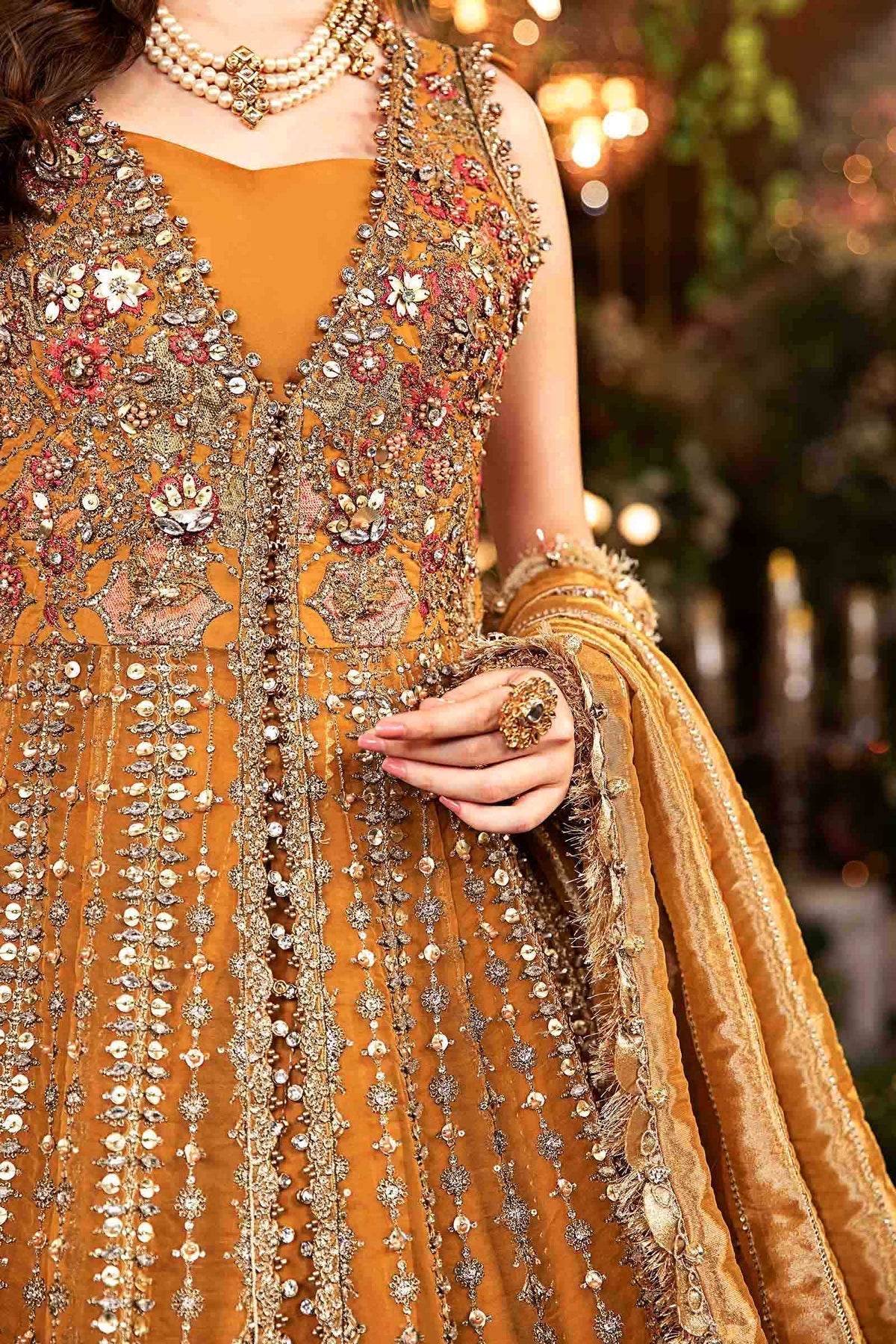 Maria B | Mbroidered Formals 24 | Organza Suit | BD-2907 - Pakistani Designer Dress - by Maria B | Type: Ladies Clothes - 100% Original at Saira Sultan