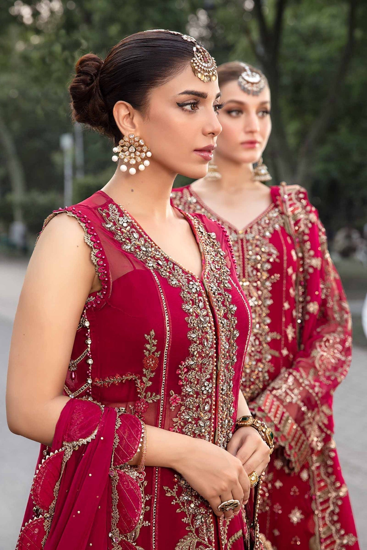 Maria B | Chiffon Formals 24 | Chiffon Suit | MPC-24-107 - Pakistani Designer Dress - by Maria B | Type: Formal - 100% Original at Saira Sultan