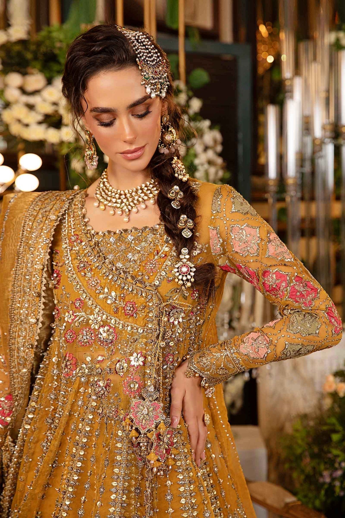 Maria B | Mbroidered Formals 24 | Organza Suit | BD-2907 - Pakistani Designer Dress - by Maria B | Type: Ladies Clothes - 100% Original at Saira Sultan