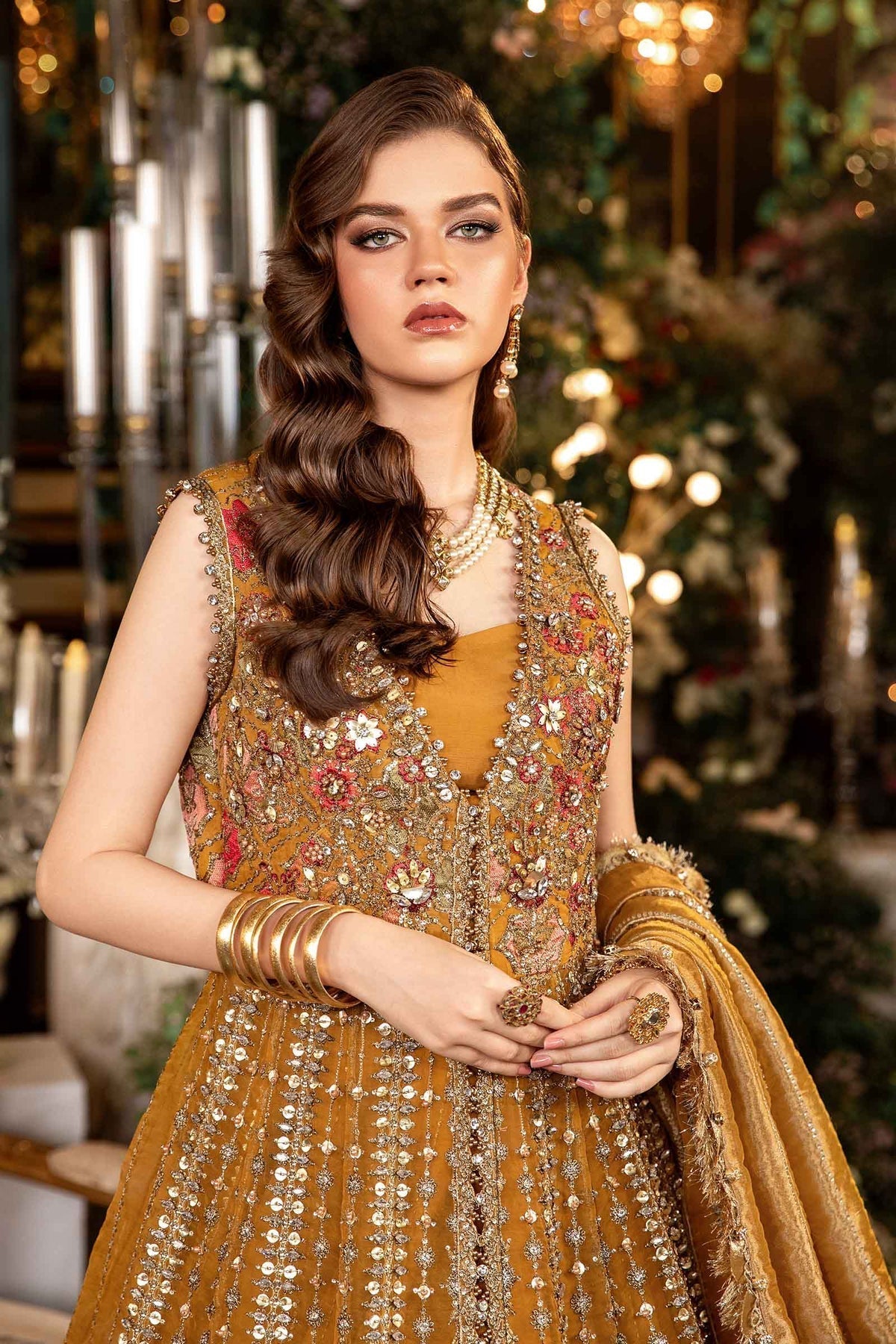 Maria B | Mbroidered Formals 24 | Organza Suit | BD-2907 - Pakistani Designer Dress - by Maria B | Type: Ladies Clothes - 100% Original at Saira Sultan