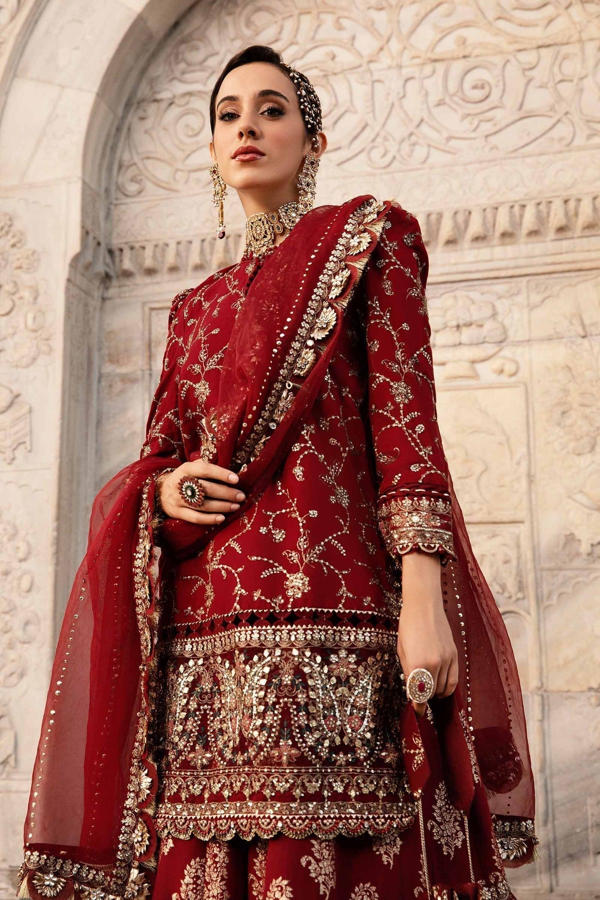 Maria B | Sateen Formals 24 | CST-807 - Pakistani Designer Dress - by Maria B | Type: Formal - 100% Original at Saira Sultan