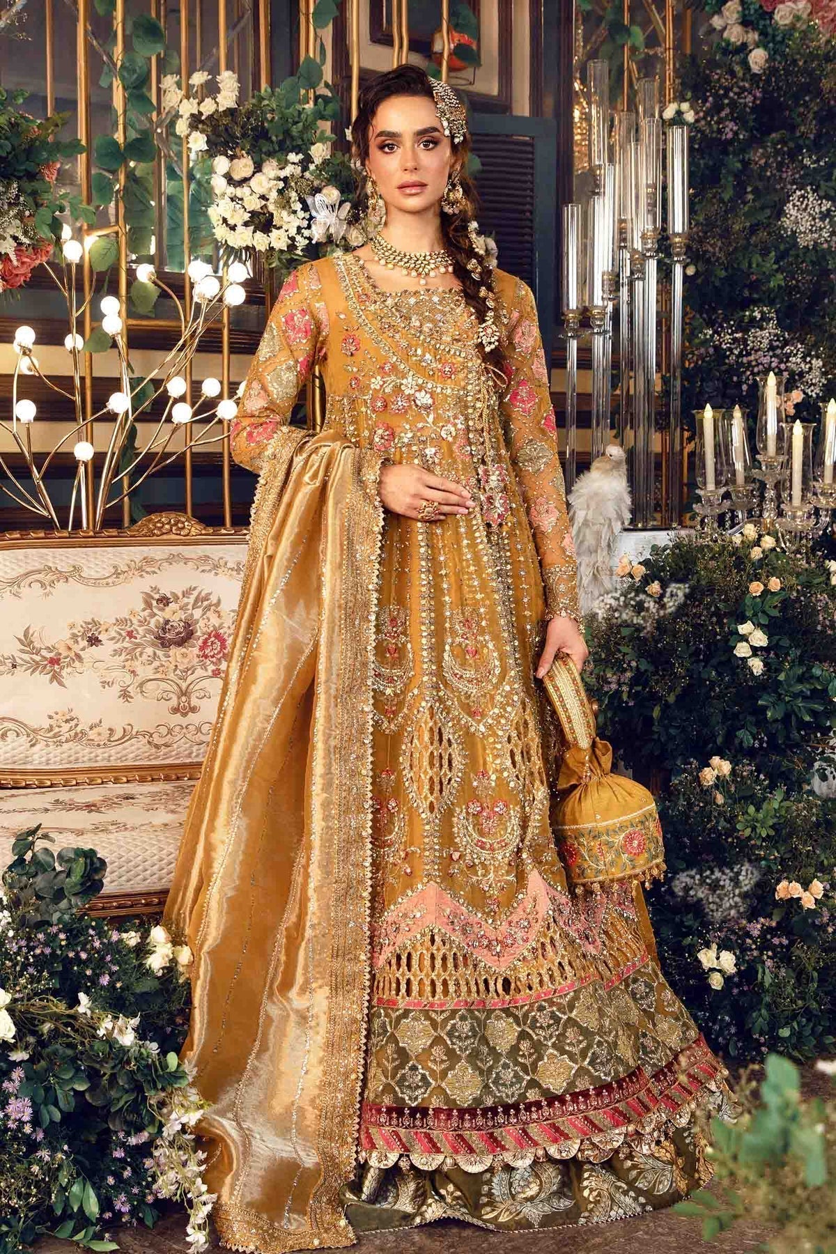 Maria B | Mbroidered Formals 24 | Organza Suit | BD-2907 - Pakistani Designer Dress - by Maria B | Type: Ladies Clothes - 100% Original at Saira Sultan