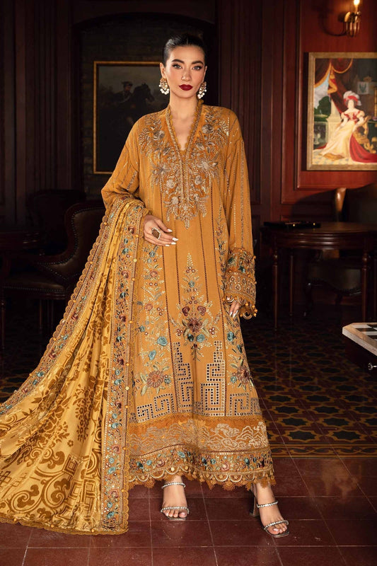 Maria B | Winter Luxe 24 | Velvet DL-1207 - Pakistani Designer Dress - by Maria B | Type: Ladies Clothes - 100% Original at Saira Sultan