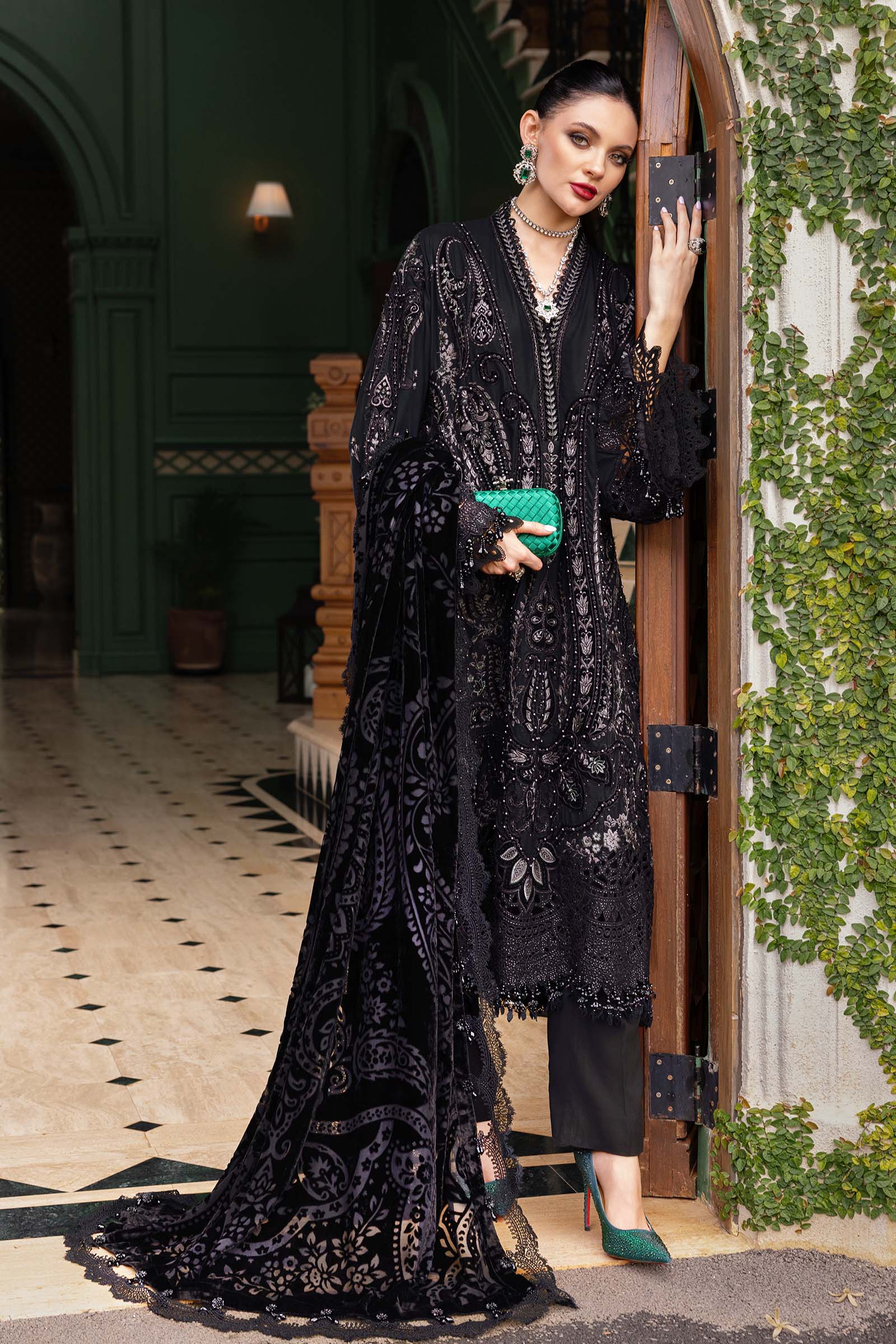 Maria B | Winter Luxe 25 | WL-1307 by Maria B - Designer Dress - Type : Ladies Clothes - Available at Saira Sultan - 100% Original 