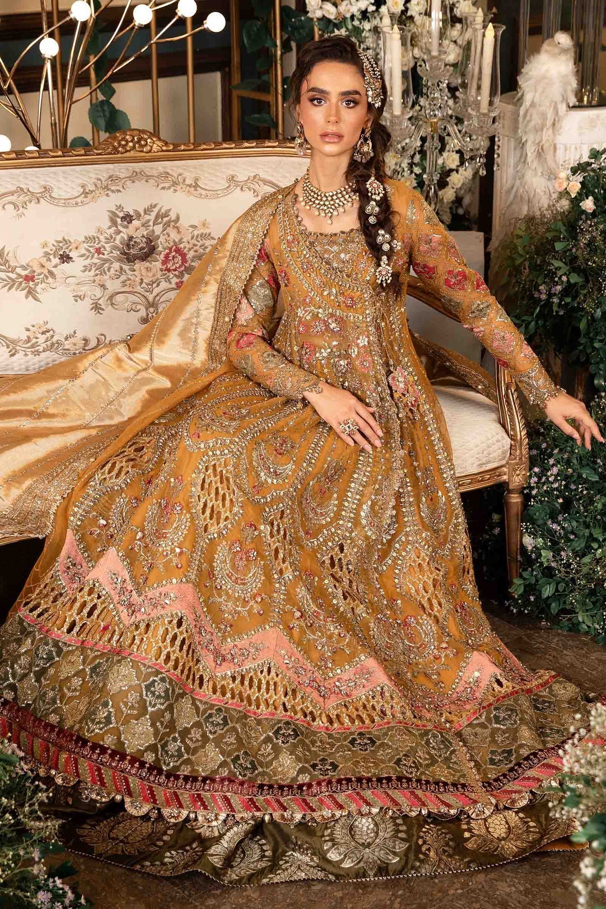 Maria B | Mbroidered Formals 24 | Organza Suit | BD-2907 - Pakistani Designer Dress - by Maria B | Type: Ladies Clothes - 100% Original at Saira Sultan